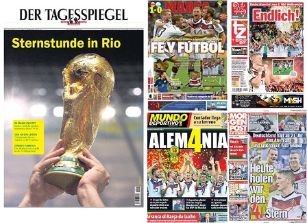 Final Piala Dunia 2014 Dominasi Halaman Koran di Eropa
